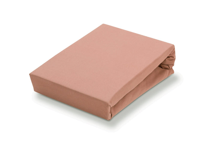 Jersey Soft Topper Hoeslaken Rose Dawn | 80-100 x 190-220 cm | Bruin | Roze