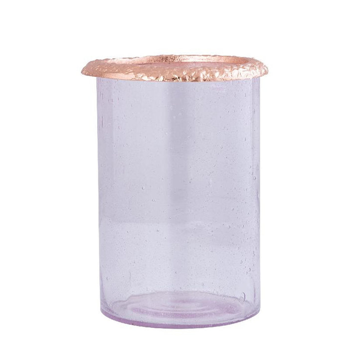 PTMD Windlicht Breyden - 14x14x19 cm - Glas - Goud