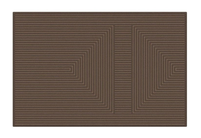 MD Entree - Deurmat - Ribmat - Curves - Square - Taupe - 50 x 80 cm -