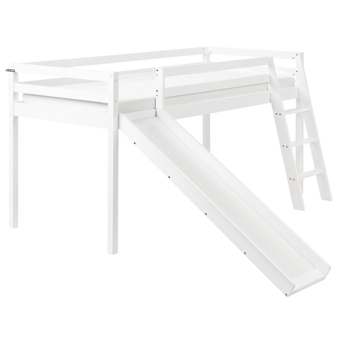 Beliani - STAPLE - Hoogslaper - Wit - 90 x 200 cm - Dennenhout