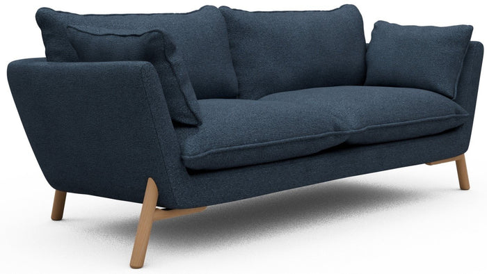 Kragelund Hasle 2-zits Bank Blauw Bouclé | Eiken