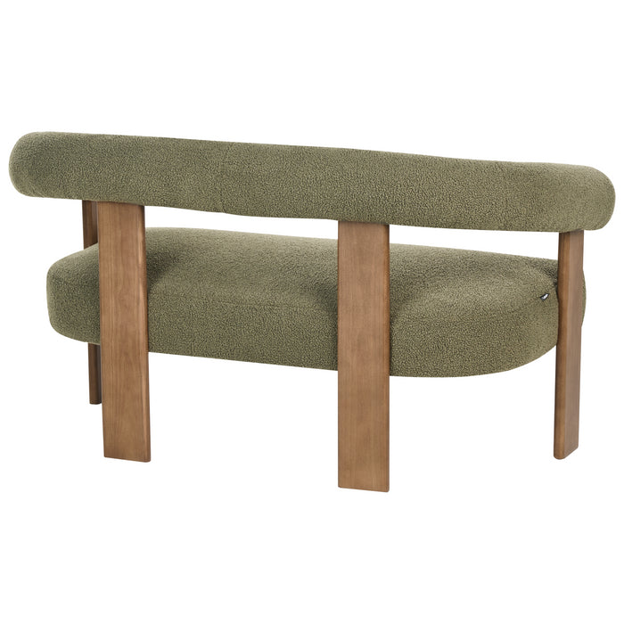 Beliani - ILBRO - Tweezitsbank - Groen|Donkerbruin - Bouclé