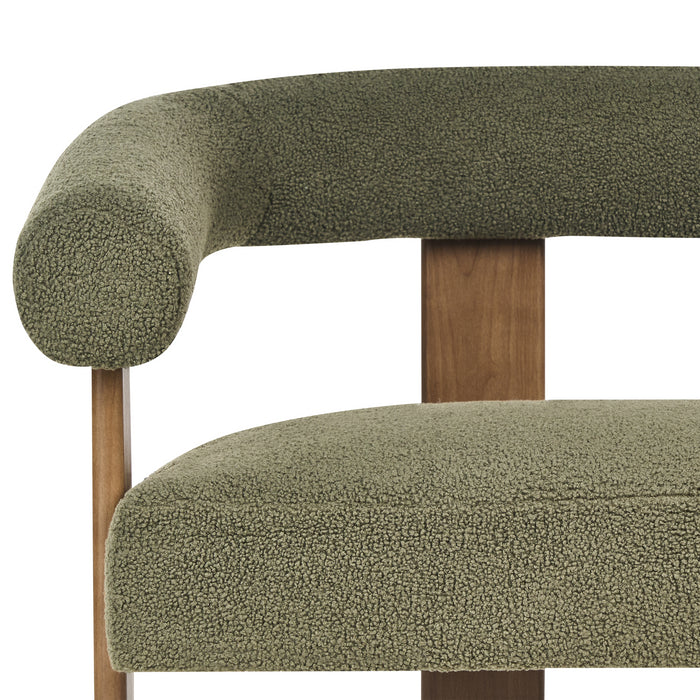 Beliani - ILBRO - Tweezitsbank - Groen|Donkerbruin - Bouclé