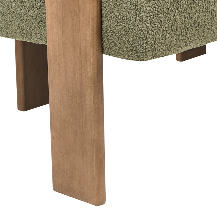 Beliani - ILBRO - Tweezitsbank - Groen|Donkerbruin - Bouclé