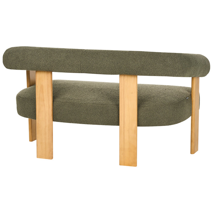 Beliani - ILBRO - Tweezitsbank - Groen|Lichtbruin - Bouclé
