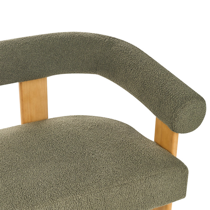 Beliani - ILBRO - Tweezitsbank - Groen|Lichtbruin - Bouclé