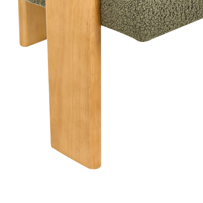 Beliani - ILBRO - Tweezitsbank - Groen|Lichtbruin - Bouclé