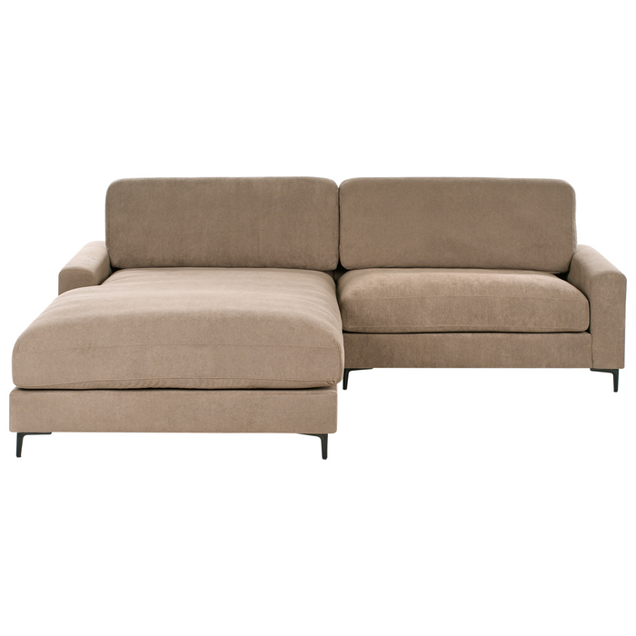 Beliani - MALOY - Hoekbank - Bruin - Rechtszijdig - Polyester