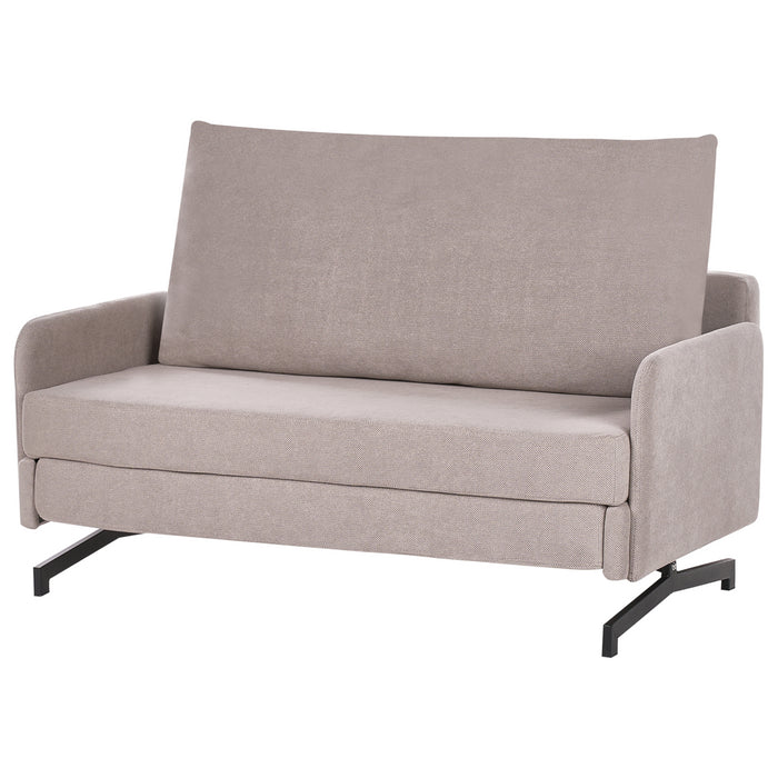 Beliani - BELFAST - Slaapbank - Taupe - Polyester