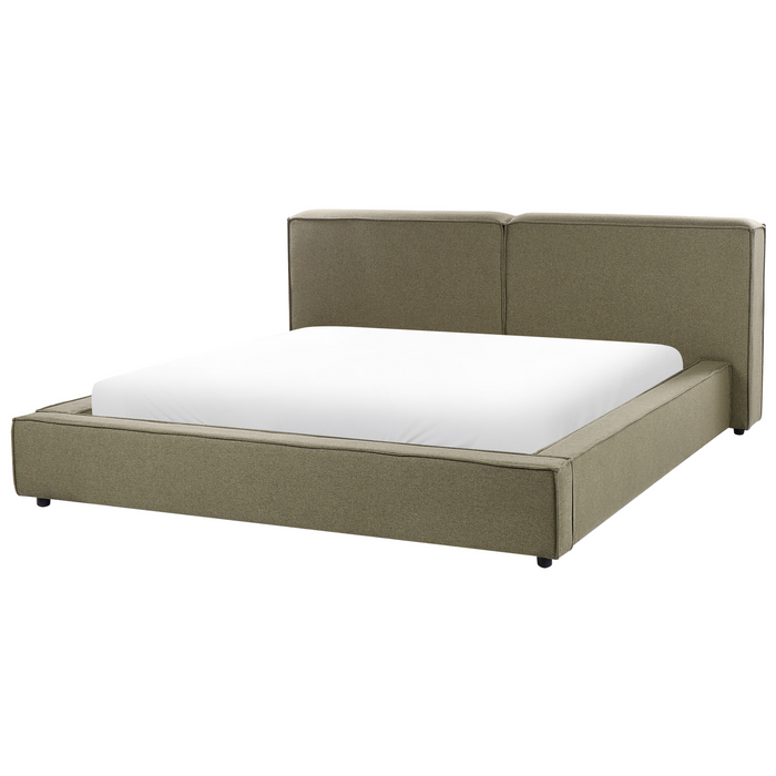 Beliani - LINARDS - Tweepersoonsbed - Groen - 180 x 200 cm - Stof