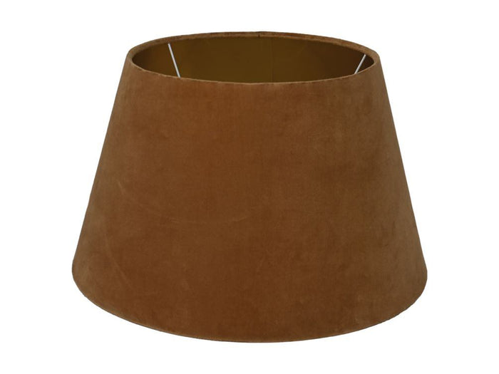 HSM Collection-Ronde Lampenkap Conisch-ø35-ø52x32-Beige|Goud-Stof