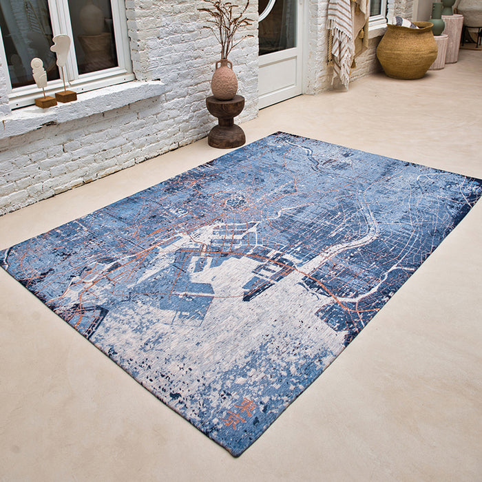 Louis de Poortere Cities Vloerkleed 140 x 200 cm - Conductive Blue