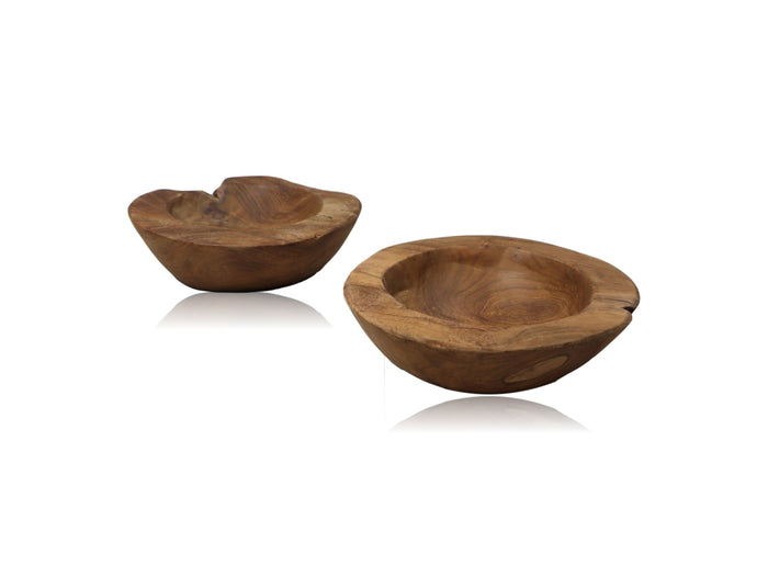 HSM Collection-Fruitschaal Small S|2-ø20-27x6-10-Naturel-Teak