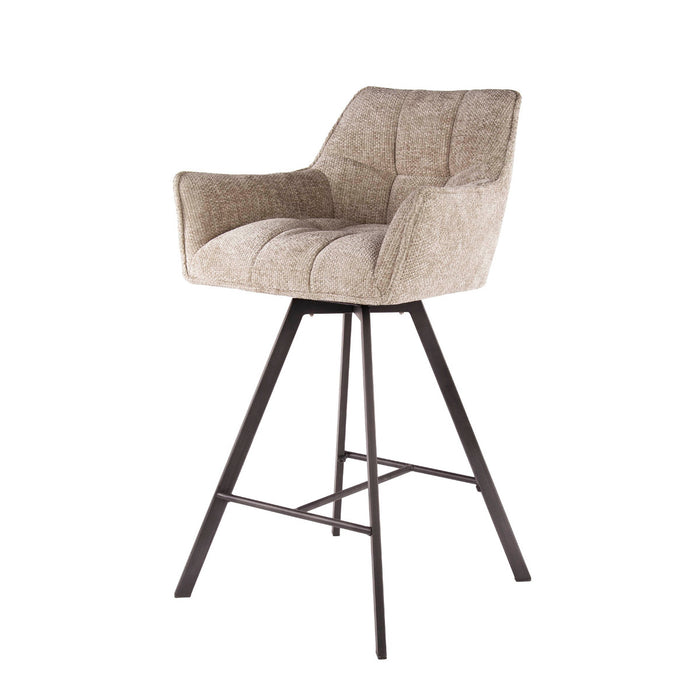 Fraaai Ramon draaibare barstoel - 69 cm - geweven - zand