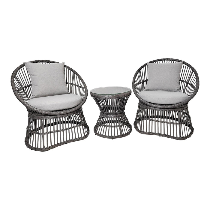 House Nordic - Lounge Set Natal Rotan Grijs