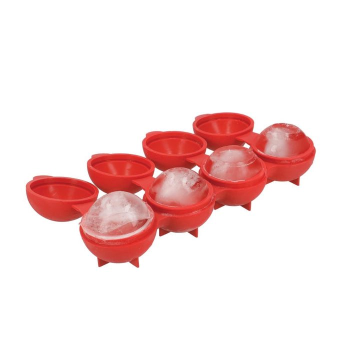 Siliconen Ronde Ijsblok mal, Rood - Colourworks