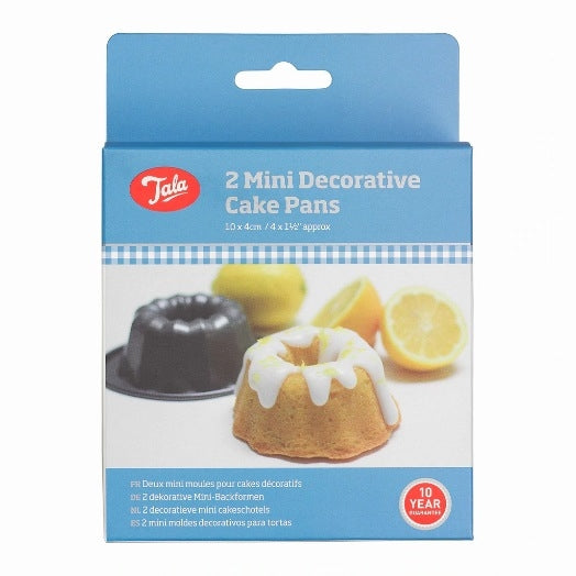 Mini Tulband Bakvorm, Set van 2 Stuks, 10 x 4 cm, Non-Stick - Tala | E