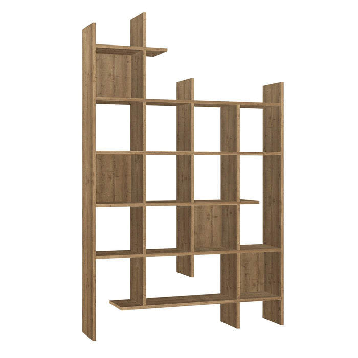 Calicosy - Boekenkast met 18 planken MANCO - H188 cm - Houtlook