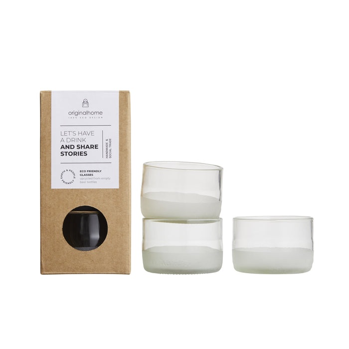 Originalhome Glas van upcyclede bierfles Transparant - S3