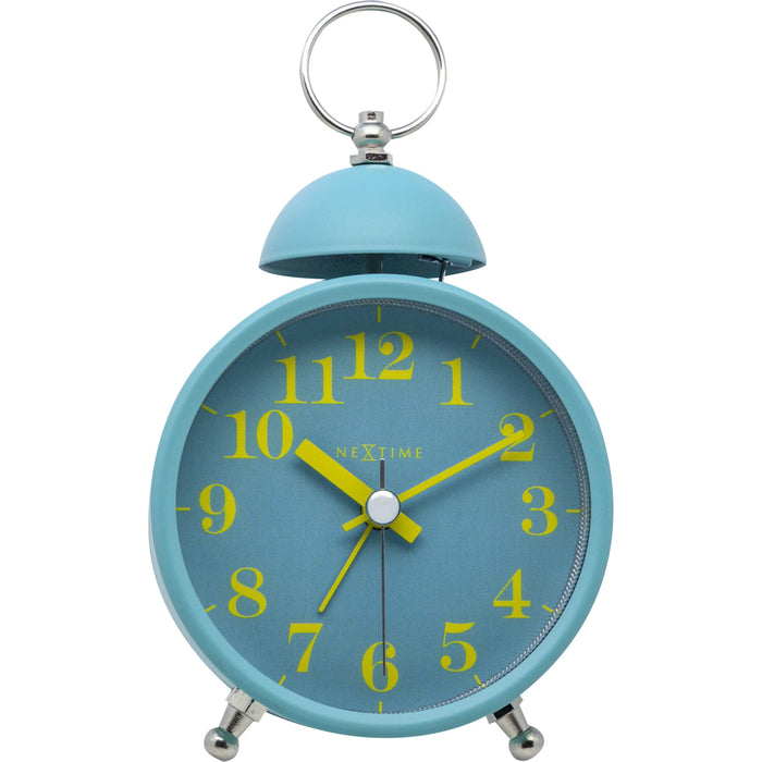 NeXtime - NeXtime - Wekker - 16 cm - Metaal - Turquoise - 'Single