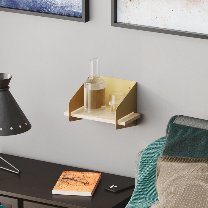 Calicosy - Wandplank L30 cm WREN - Goud|Hout
