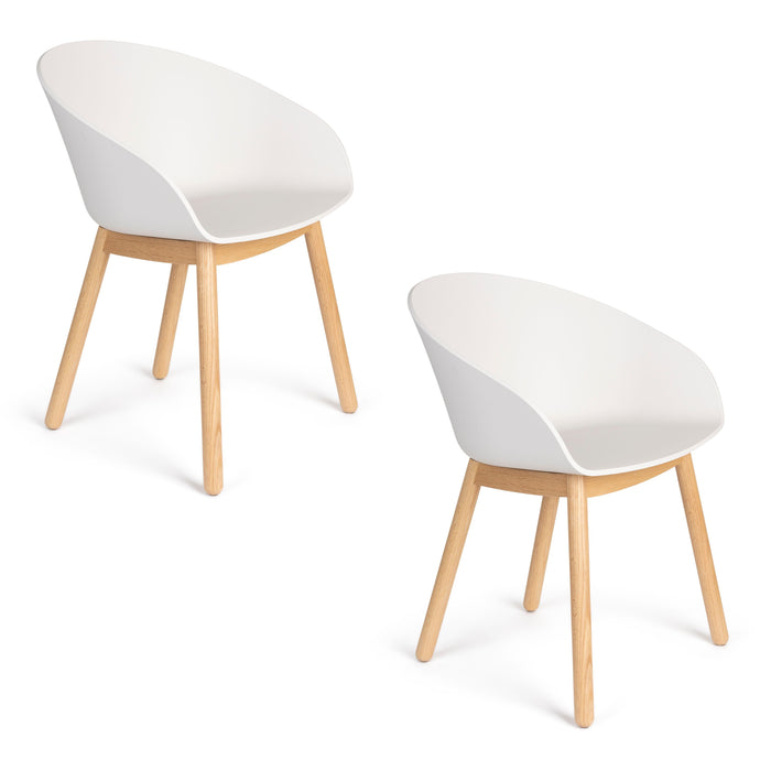 Zuiver Void Eetkamerstoelen Eiken Wit - Set van 2