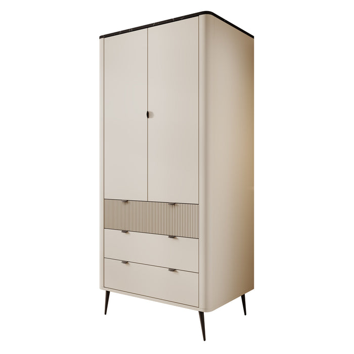 Meubella - Kledingkast Mace - Beige - 90 cm