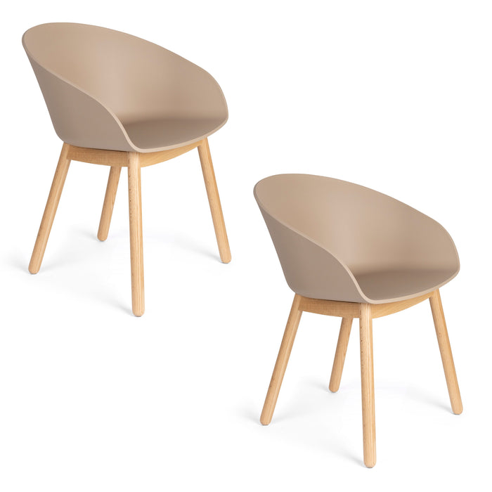 Zuiver Void Eetkamerstoel Eiken Beige| Bruin - Set van 2