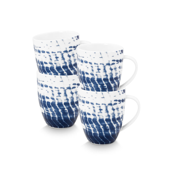 vtwonen Tie-Dye Mok met oor - Mokken - Serviesset van 4 - 250ml