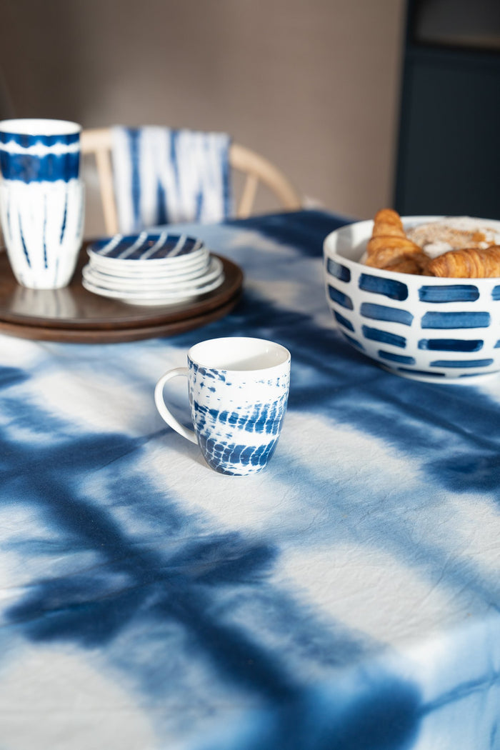 vtwonen Tie-Dye Mok met oor - Mokken - Serviesset van 4 - 250ml