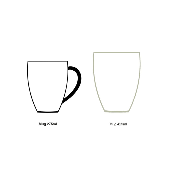 vtwonen Tie-Dye Mok met oor - Mokken - Serviesset van 4 - 250ml