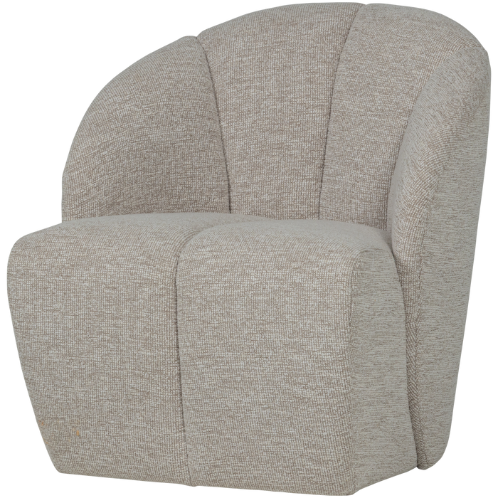 WOOOD Mojo Draaifauteuil - Bouclé - Ecru Melange - 75x68x77