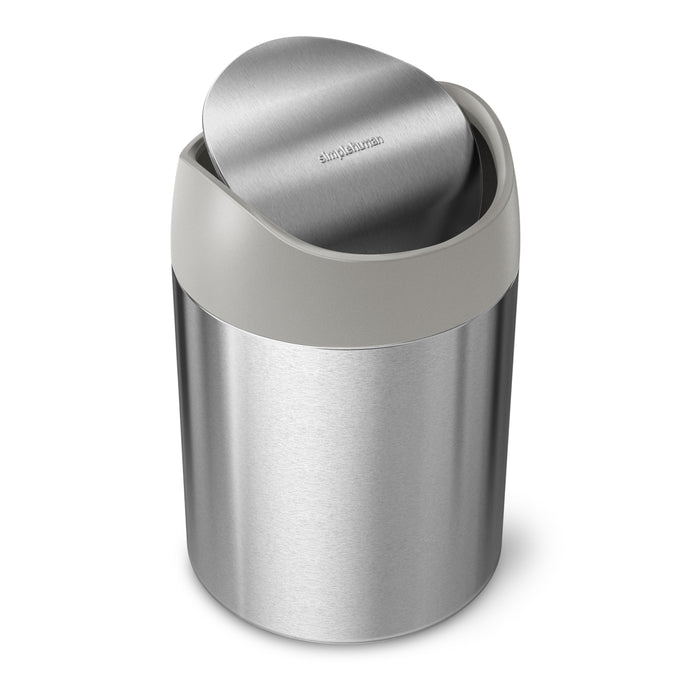 Mini Can Afvalemmer, 1.5 L, Zilver - Simplehuman
