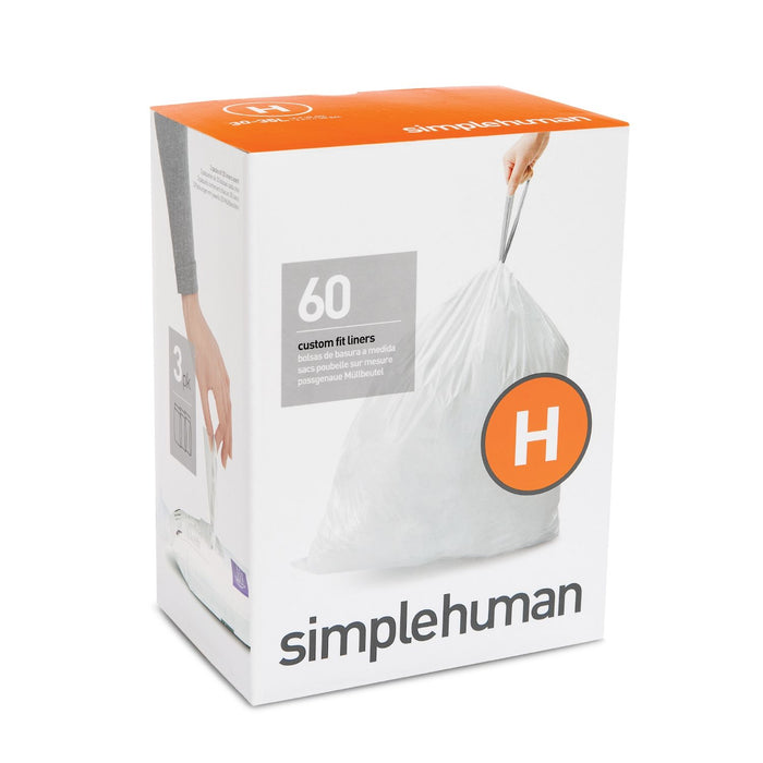 Afvalzakken Liner Pocket Code H, 30 liter, 3x20 stuks - Simplehuman