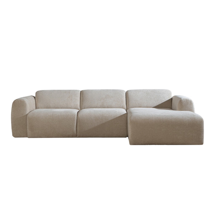 Bronx71 Hoekbank Maine chenille stof beige rechts