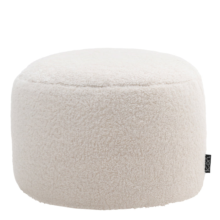 icon Milano XL Poef - Teddy - Wit