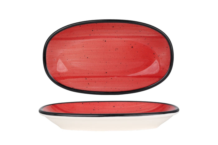 Bonna Serveerschaal - Aura Passion - Porselein - 19x11 cm - set van 2