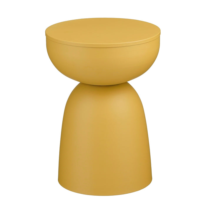 Mica Decorations Elliot Bijzettafel - H45 x Ø32 cm - IJzer - Okergeel
