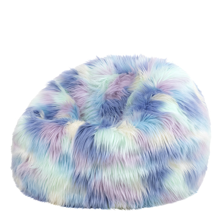 icon Kingston Kinderzitzak - Fluffy Pluche Imitatiebont - Eenhoorn