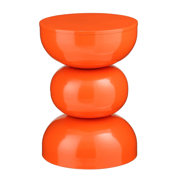 Mica Decorations Luna Bijzettafel - H46 x Ø32 cm - IJzer - Oranje