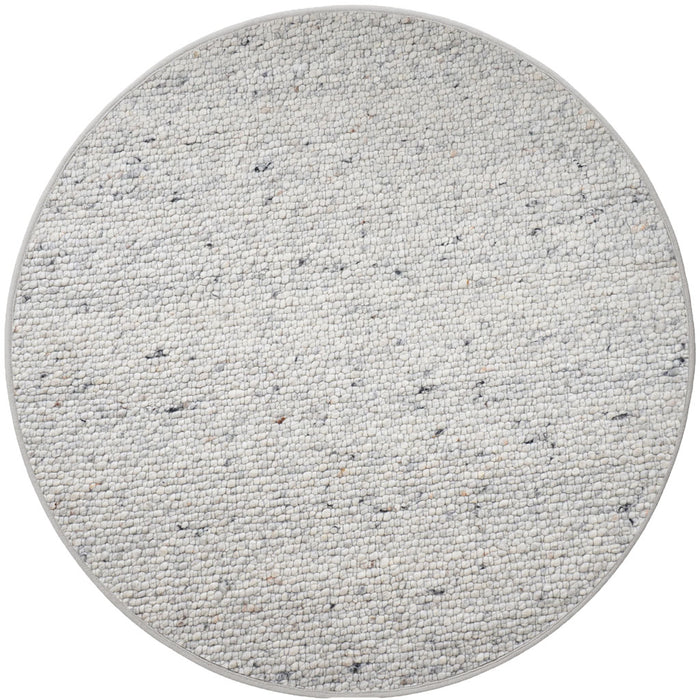Veer Carpets - Vloerkleed Steve Licht Grijs Rond ø160 cm