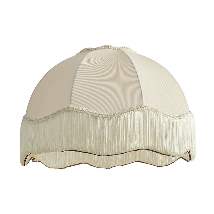 QAZQA Stoffen lampenkap beige met witte binnenkant 45|15|21,5 -