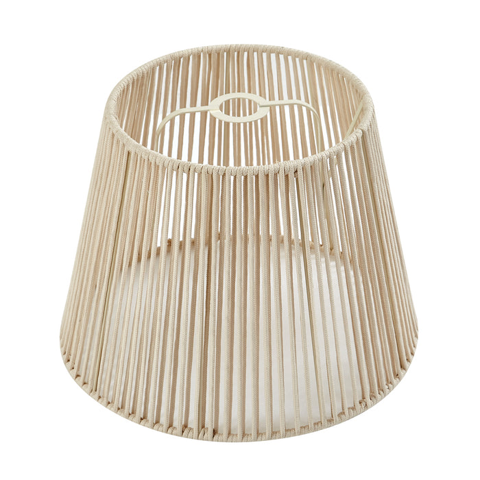 QAZQA Buiten lampenkap met beige touw IP54 40|28|30