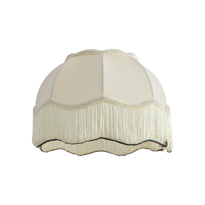 QAZQA Stoffen lampenkap beige met witte binnenkant 31,5|15|14 -