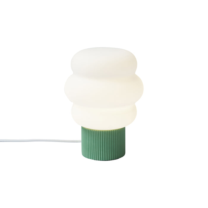 QAZQA Japandi tafellamp groen met opaal glas 18cm - Miele