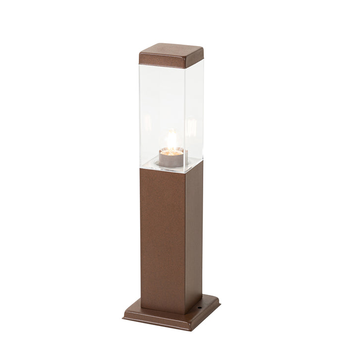 QAZQA Smart buitenlamp paal roestbruin 45cm incl. Wifi P45 - Malios