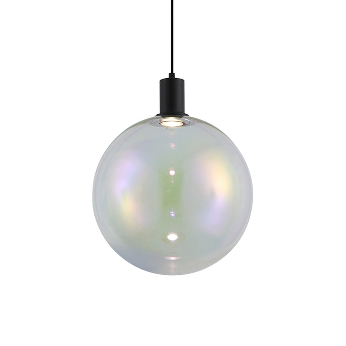 QAZQA Design hanglamp zwart met helder glas 35cm - Mallon