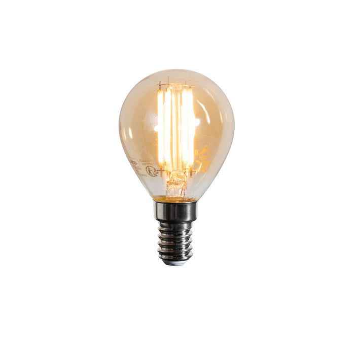 LUEDD E14 LED lamp G45 goud 2W 180 lm 2100K