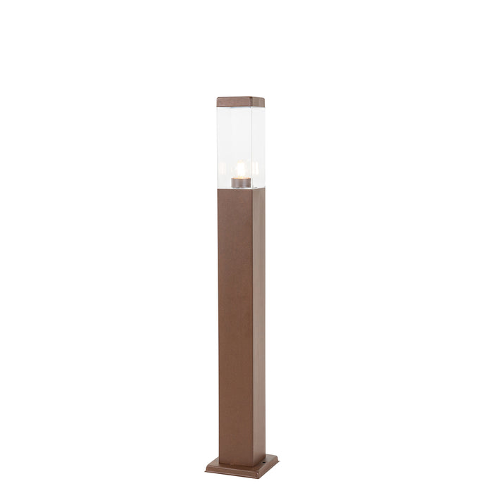 QAZQA Smart buitenlamp paal roestbruin 80 cm incl. Wifi P45 - Malios