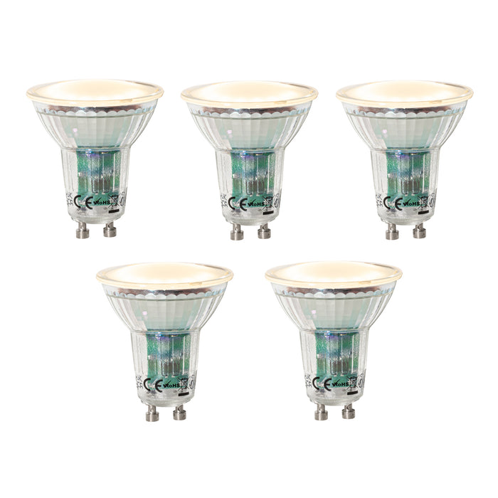 LUEDD Set van 5 GU10 dimbare LED lamp schemersensor 3W 200 lm 2200K
